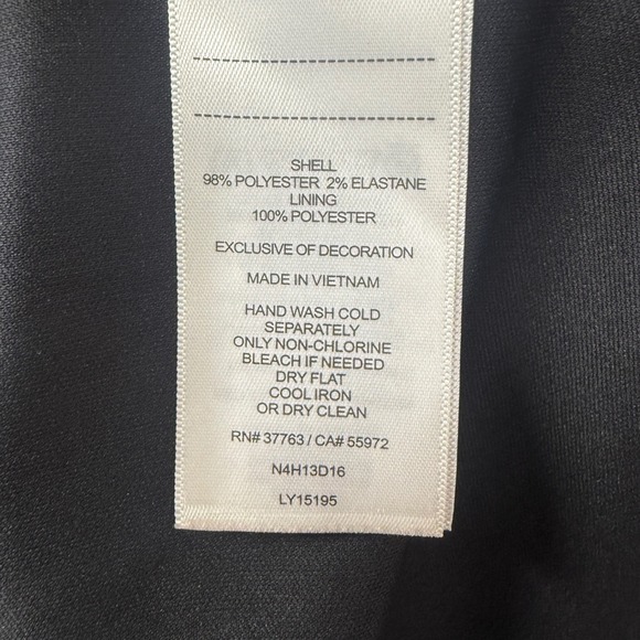 Laundry by Shelli Segal Black Floral Lace V-Back Sheath Dress Size 12 - Picture 5 of 9